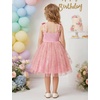 image:imageIDOPIP Toddler Princess Dress Fairy Birthday Tulle Glitter Dresses for Baby Girl Bow Tie Strap Tutu Gown for Party WeddingPink