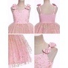 image:imageIDOPIP Toddler Princess Dress Fairy Birthday Tulle Glitter Dresses for Baby Girl Bow Tie Strap Tutu Gown for Party WeddingPink