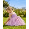 image:imageIDOPIP Toddler Princess Dress Fairy Birthday Tulle Glitter Dresses for Baby Girl Bow Tie Strap Tutu Gown for Party WeddingPurple