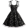 image:imageIDOPIP Embroidery Flower Girl Lace Dess for Kids Party Wedding Bridesmaid Tulle Dresses Princess Pageant Birthday Floral GownBlack
