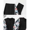 image:imageIDOPIP Women Modest Swimsuit 2 Piece Long Sleeve Rash Guard Swimwear Full Coverage Bathing Suit with Pants Muslim SwimsuitBlack