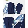 image:imageIDOPIP Women Modest Swimsuit 2 Piece Long Sleeve Rash Guard Swimwear Full Coverage Bathing Suit with Pants Muslim SwimsuitBlue