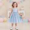 image:imageIDOPIP Toddler Baby Girl Birthday Dress Sequins Lace Rainbow Tulle Dress Graduation Wedding Party Pageant Dresses 27 YearsRainbow Blue