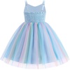image:imageIDOPIP Toddler Baby Girl Birthday Dress Sequins Lace Rainbow Tulle Dress Graduation Wedding Party Pageant Dresses 27 YearsRainbow Blue