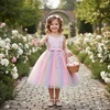 image:imageIDOPIP Toddler Baby Girl Birthday Dress Sequins Lace Rainbow Tulle Dress Graduation Wedding Party Pageant Dresses 27 YearsRainbow Pink