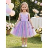 image:imageIDOPIP Toddler Baby Girl Birthday Dress Sequins Lace Rainbow Tulle Dress Graduation Wedding Party Pageant Dresses 27 YearsRainbow Purple