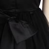 image:imageIDOPIP Embroidery Flower Girl Lace Dress for Kid Wedding Pageant Tulle Gown  Little Big Girls Formal Party First Communion Dresses Toddler Birthday Princess Bridesmaid Backless Bowknot Maxi Tulle GownBlack