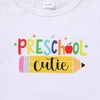 image:imageIDOPIP Toddler Girls Back to School Outfit Preschool Shirt  Icing Ruffle Shorts 2PCS Kids First Day of Kindergarten ClothesRed