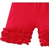 image:imageIDOPIP Toddler Girls Back to School Outfit Preschool Shirt  Icing Ruffle Shorts 2PCS Kids First Day of Kindergarten ClothesRed