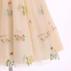 image:imageIDOPIP Embroidery Flower Girl Lace Dress for Kids Wedding Pageant Party First Communion Dresses Princess Bridesmaid Maxi GownApricot Floral