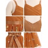 image:imageIDOPIP Flower Girl Dress for Wedding Formal Pageant Dresses for Girls Junior Bridesmaid First Communion Birthday Tulle GownBurnt Orange