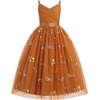 image:imageIDOPIP Flower Girl Dress for Wedding Formal Pageant Dresses for Girls Junior Bridesmaid First Communion Birthday Tulle GownBurnt Orange