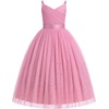 image:imageIDOPIP Flower Girl Dress for Wedding Formal Pageant Dresses for Girls Junior Bridesmaid First Communion Birthday Tulle GownDusty Pink