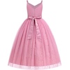 image:imageIDOPIP Flower Girl Dress for Wedding Formal Pageant Dresses for Girls Junior Bridesmaid First Communion Birthday Tulle GownDusty Pink