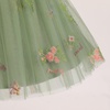 image:imageIDOPIP Flower Girl Lace Dress for Kids Baby Wedding Pageant Birthday Party Dresses Toddler Bead VBackless Bowknot Tulle GownSage Green