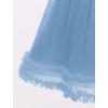 image:imageIDOPIP Flower Girl Sequin Bow VBackless Dress for Kids Wedding Formal Party Long Gown Princess Pageant Communion Tulle DressBlue