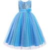 image:imageIDOPIP Girls Sequin Dress Sparkly Party Formal Pageant Birthday Wedding Flower Girl Dresses Sleeveless Rainbow Tulle GownsBlue