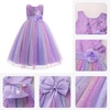 image:imageIDOPIP Girls Sequin Dress Sparkly Party Formal Pageant Birthday Wedding Flower Girl Dresses Sleeveless Rainbow Tulle GownsPurple Rainbow