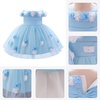 image:imageIDOPIP Infant Baby Flower Girl Dress Cold Shoulder Toddler Birthday Dresses Pageant Wedding Party Baptism Tulle Tutu GownBlue