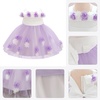 image:imageIDOPIP Infant Baby Flower Girl Dress Cold Shoulder Toddler Birthday Dresses Pageant Wedding Party Baptism Tulle Tutu GownLight Purple