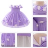 image:imageIDOPIP Infant Baby Flower Girl Dress Cold Shoulder Toddler Birthday Dresses Pageant Wedding Party Baptism Tulle Tutu GownPurple