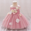 image:imageIDOPIP Toddler Baby Flower Girl Dress for Kids Wedding Pageant Party Prom Gown First Communion Birthday Tutu Tulle DressesPink