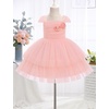 image:imageIDOPIP Toddler Baby Girls Birthday Dresses Shiny Floral Tulle Tutu Princess Pageant Dress Cake Smash Photo Shoot Outfit 16TPink