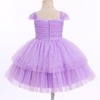 image:imageIDOPIP Toddler Baby Girls Birthday Dresses Shiny Floral Tulle Tutu Princess Pageant Dress Cake Smash Photo Shoot Outfit 16TPurple