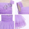 image:imageIDOPIP Toddler Baby Girls Birthday Dresses Shiny Floral Tulle Tutu Princess Pageant Dress Cake Smash Photo Shoot Outfit 16TPurple