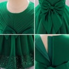 image:imageIDOPIP Toddler Flower Girl Dress Sequin Bowknot Tulle Party Dress 6M3T  Pageant Wedding Guest Dress Baby 1st 2nd 3rd Birthday Dress Ruffle Tulle Tutu Party Princess Communion Formal Ball GownGreen