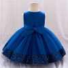 image:imageIDOPIP Toddler Flower Girl Dress Sequin Bowknot Tulle Party Dress 6M3T  Pageant Wedding Guest Dress Baby 1st 2nd 3rd Birthday Dress Ruffle Tulle Tutu Party Princess Communion Formal Ball GownRoyal Blue