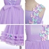image:imageIDOPIP Toddler Girls Butterfly Birthday Dress Ruffle Tulle Flower Girl Wedding Pageant Formal Party Dress for Photo Shoot 16Purple