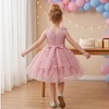 image:imageIDOPIP Toddler Girls Butterfly Birthday Dress Tulle Flower Girl Dress 16T  Butterfly Glitter Handkerchief Tulle Dress Embroidery Floral Lace Princess Ball Gown for Wedding Pageant Formal Photo PartyDusty Pink