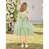 image:imageIDOPIP Toddler Girls Butterfly Birthday Dress Tulle Flower Girl Dress 16T  Butterfly Glitter Handkerchief Tulle Dress Embroidery Floral Lace Princess Ball Gown for Wedding Pageant Formal Photo PartySage Green