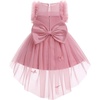 image:imageIDOPIP Toddler Girls Butterfly Dress Sparkly High Low Tulle Tutu Princess Birthday Party Dress for 16T Flower Girl WeddingDusty Pink