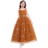 image:imageIDOPIP Flower Girl Dress for Wedding Formal Pageant Dresses for Girls Junior Bridesmaid First Communion Birthday Tulle GownBurnt Orange