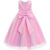 image:imageIDOPIP Girls Sequin Dress Sparkly Party Formal Pageant Birthday Wedding Flower Girl Dresses Sleeveless Rainbow Tulle GownsPink Rainbow