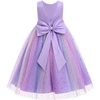image:imageIDOPIP Girls Sequin Dress Sparkly Party Formal Pageant Birthday Wedding Flower Girl Dresses Sleeveless Rainbow Tulle GownsPurple Rainbow