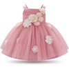 image:imageIDOPIP Toddler Baby Flower Girl Dress for Kids Wedding Pageant Party Prom Gown First Communion Birthday Tutu Tulle DressesPink