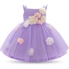 image:imageIDOPIP Toddler Baby Flower Girl Dress for Kids Wedding Pageant Party Prom Gown First Communion Birthday Tutu Tulle DressesPurple