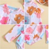 image:imageIDOPIP Baby Girl One Piece Beach Swimsuit Long Sleeve Zipper Ruffle Bathing Suit Swimwear Rashguard Floral Pool Swim SuitHatFlower