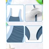 image:imageIDOPIP Girls One Piece Swimsuit for Kids 716 Years Teen Girl Bathing Suit Ruched Color Block Swimwear Tummy Control SwimsuitDusty Blue
