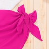 image:imageIDOPIP Girls One Piece Swimsuit with Beach Cover up Skirt 2 Piece Bathing Suit Adjustable Straps Swimwear Sets for Kids 716YHot Pink