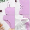image:imageIDOPIP Girls One Piece Swimsuit with Beach Cover up Skirt 2 Piece Bathing Suit Adjustable Straps Swimwear Sets for Kids 716YPurple