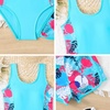 image:imageIDOPIP Girls One Piece Swimsuit with Shorts 2 Piece Bathing Suit Kids Tankini Swimwear Modest Swimsuits for Teen Girls 714YBlue