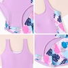 image:imageIDOPIP Girls One Piece Swimsuit with Shorts 2 Piece Bathing Suit Kids Tankini Swimwear Modest Swimsuits for Teen Girls 714YPurple