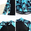 image:imageIDOPIP Girls Rash Guard Swimsuit 2 Piece Long Sleeve Bathing Suit for Kids UV Sun Protection Swimwear Set with Shorts 714YBlue