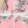 image:imageIDOPIP Girls Rash Guard Swimsuit 2 Piece Long Sleeve Bathing Suit for Kids UV Sun Protection Swimwear Set with Shorts 714YPink