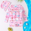 image:imageIDOPIP Kids Baby Boys Girls Float Suit Printed Floatation Swimsuit with Adjustable Buoyancy Floating Swimwear Toddler One Piece Bathing Suit Long Sleeve Swimming Beachwear with Cap Pink 23 Years