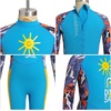 image:imageIDOPIP Kids Boys Girls Color Block One Piece Swimsuit Swimwear Long Sleeve Rash Guard Sunsuit Wetsuit Beachwear Bathing SuitBlue  Yellow  Boy